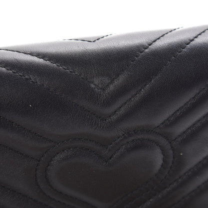 Gucci Calfskin Matelasse Super Mini GG Marmont Shoulder Bag Black 10 of 13