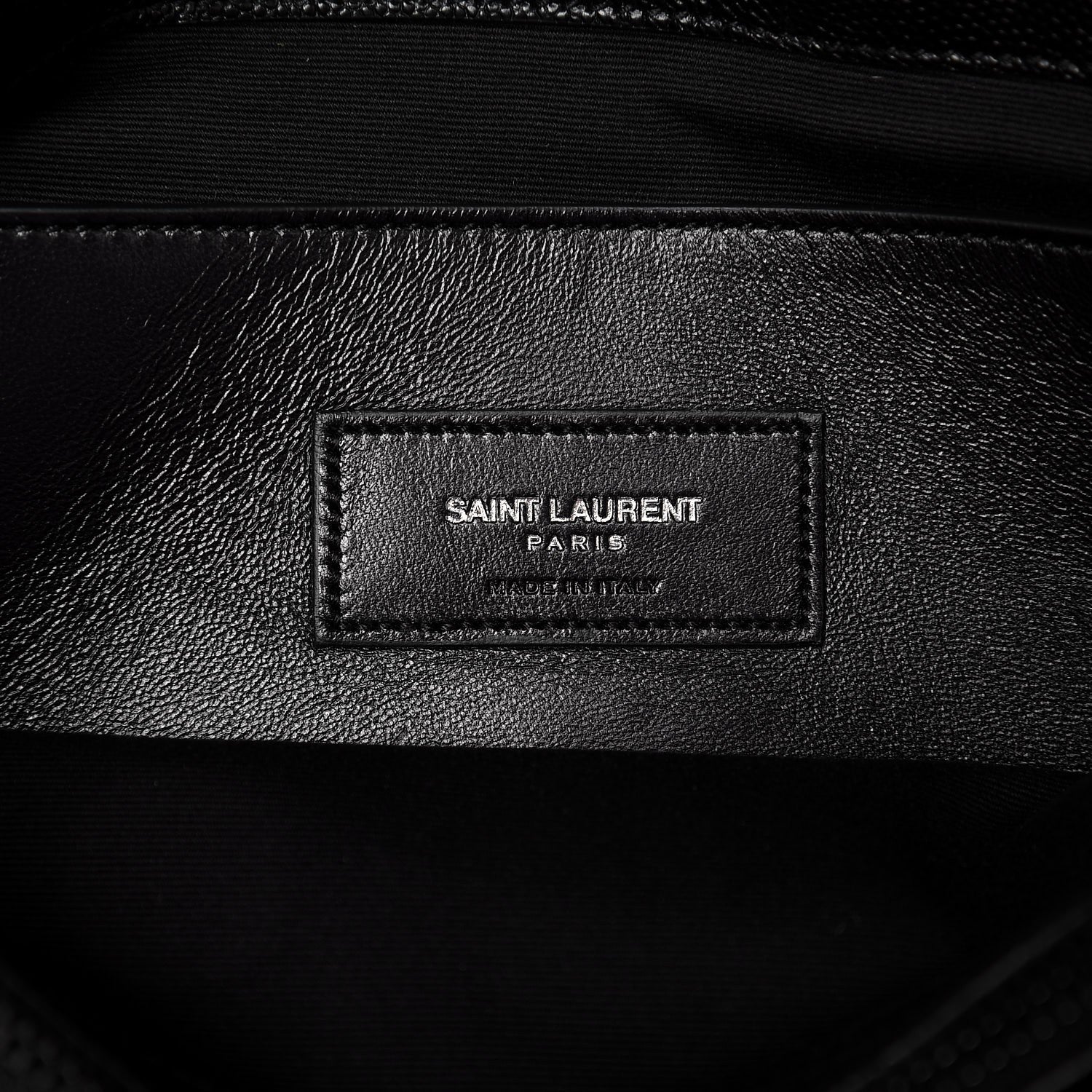 Saint Laurent Grain De Poudre Medium West Hollywood Monogram Fold-Over Black 7 of 7