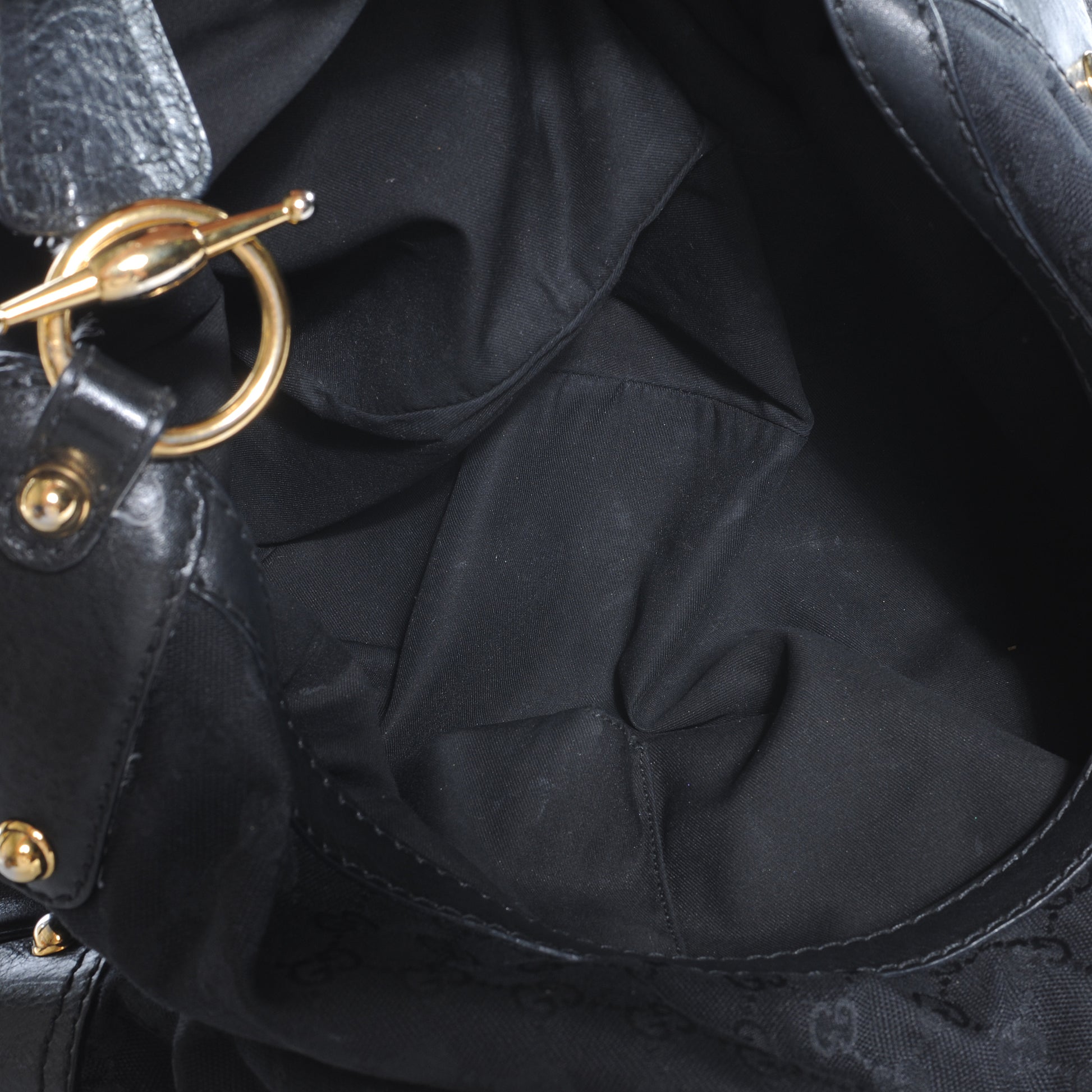 Gucci Monogram Large Jockey Hobo Black 8 of 8