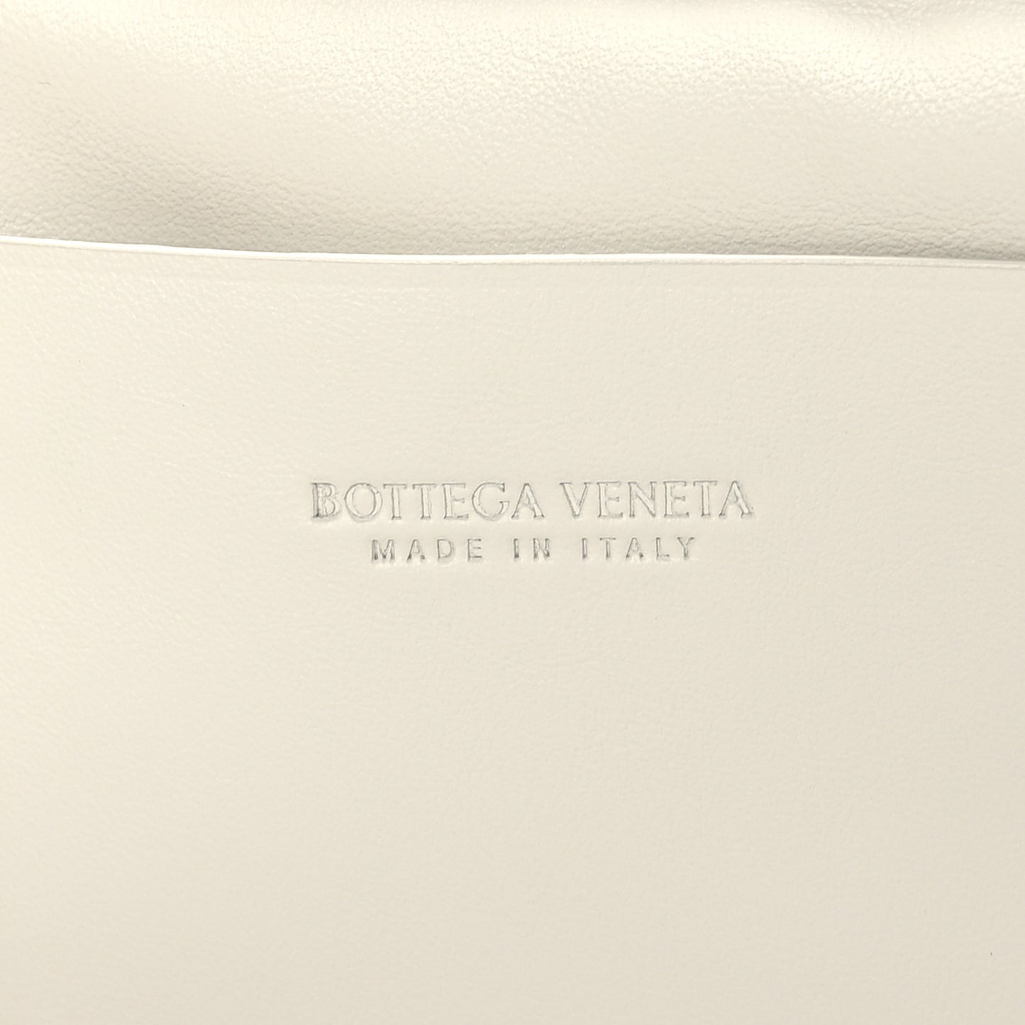 Calfskin Maxi Intrecciato Puffy Pouch White