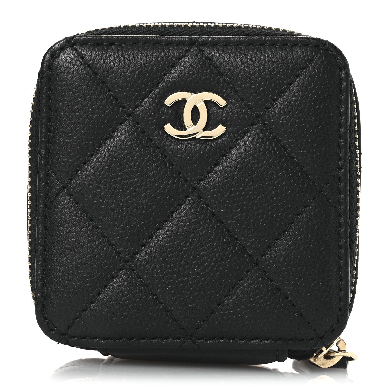 Chanel Caviar Quilted Jewelry Travel Case Black 1 of 8