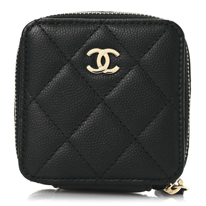 Chanel Caviar Quilted Jewelry Travel Case Black 1 of 8