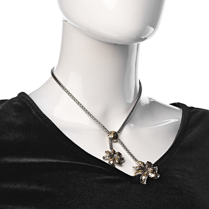 John Hardy Sterling Silver 18K Yellow Gold Flower Pendant Necklace 2 of 6