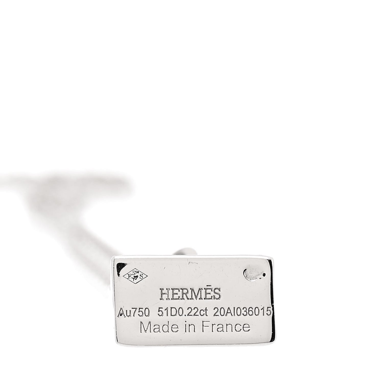 18K White Gold Diamond Birkin Amulettes Pendant Necklace