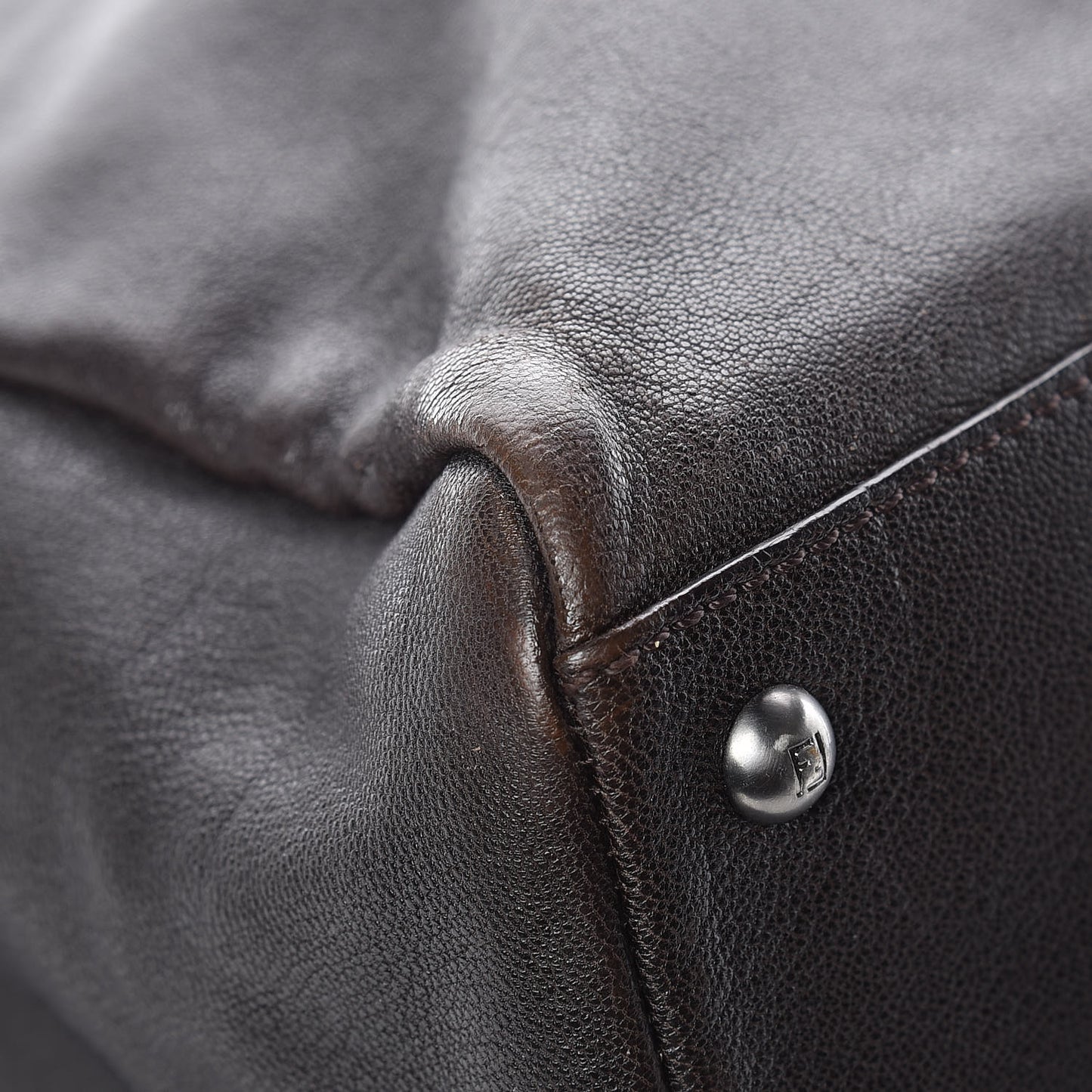 Goatskin Large Peekaboo Iconic Satchel Moro Grigio