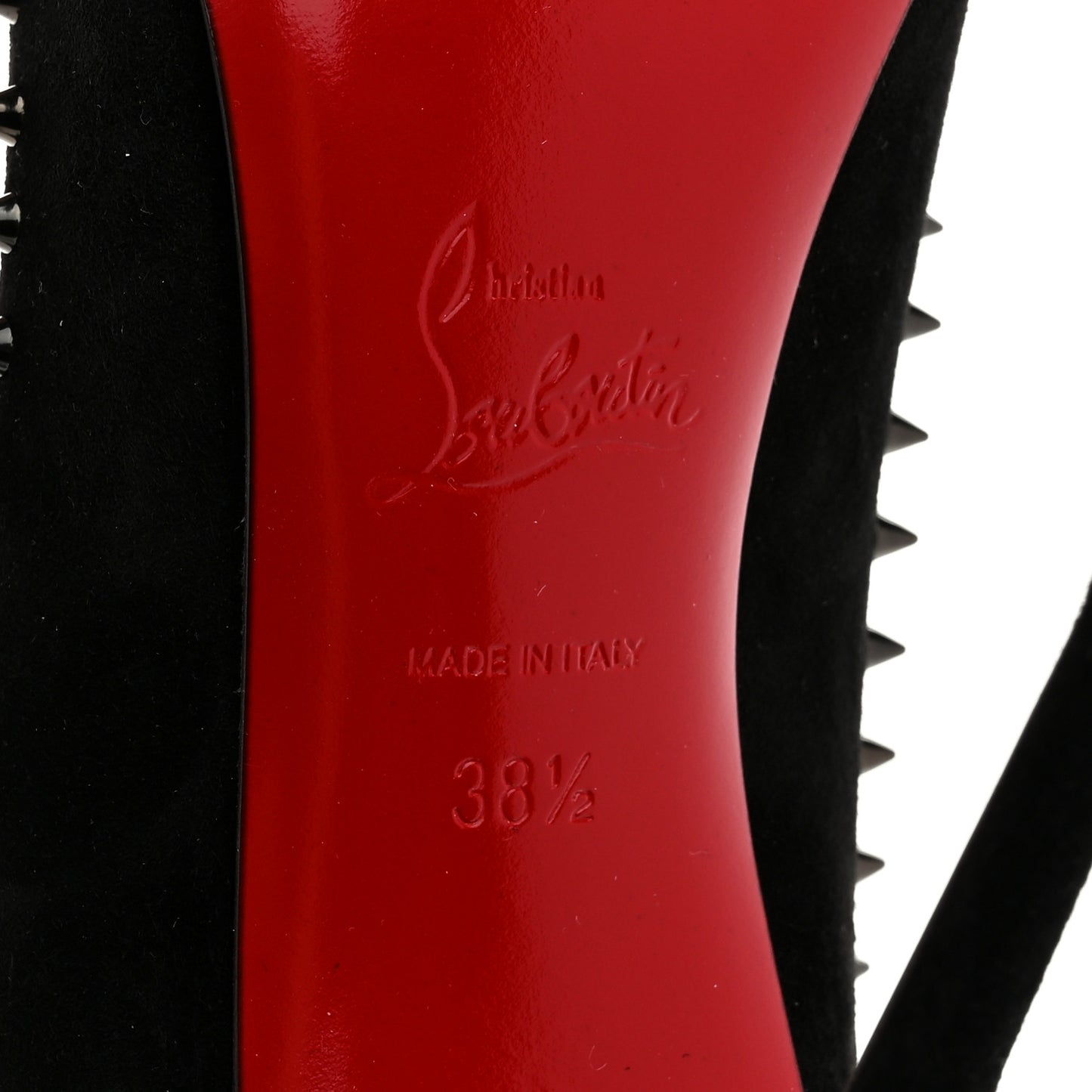 Suede Studded Anjalina 100 Pumps 38.5 Black
