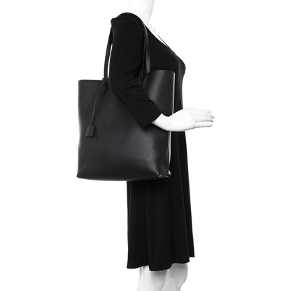 Saint Laurent Calfskin North-South Shopping Tote Black 2 of 12