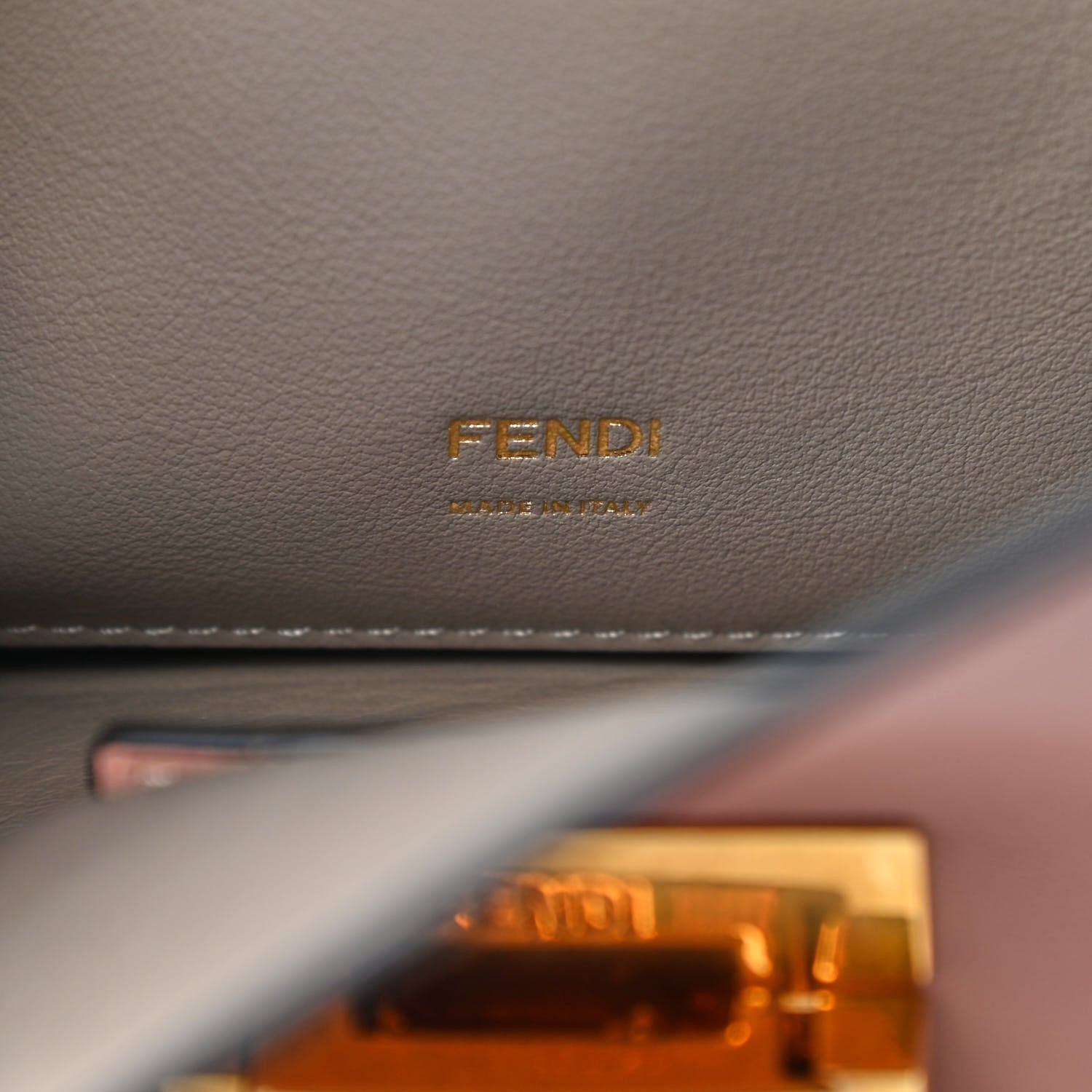 Fendi Vitello Grace Matte Small Kan U Shoulder Bag Rosa Bourbon 5 of 5