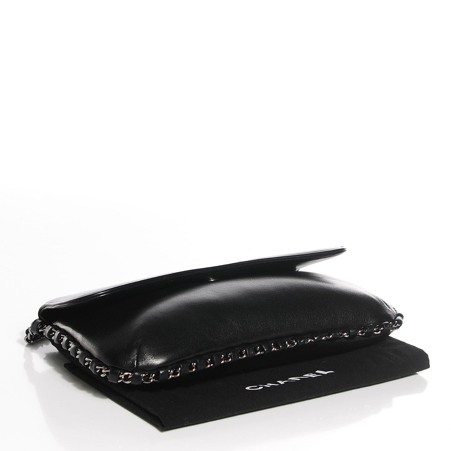 Chanel Lambskin Chain Flap Black 11 of 14