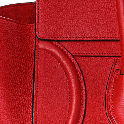Celine Drummed Calfskin Mini Luggage Coquelicot 11 of 11