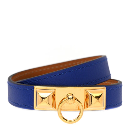 Hermes Swift Rivale Double Tour Bracelet XS Bleu Electrique 1 of 6