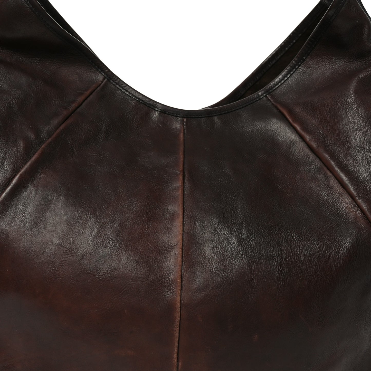 Buffalo Leather Horn Medium Mombasa Bag Brown