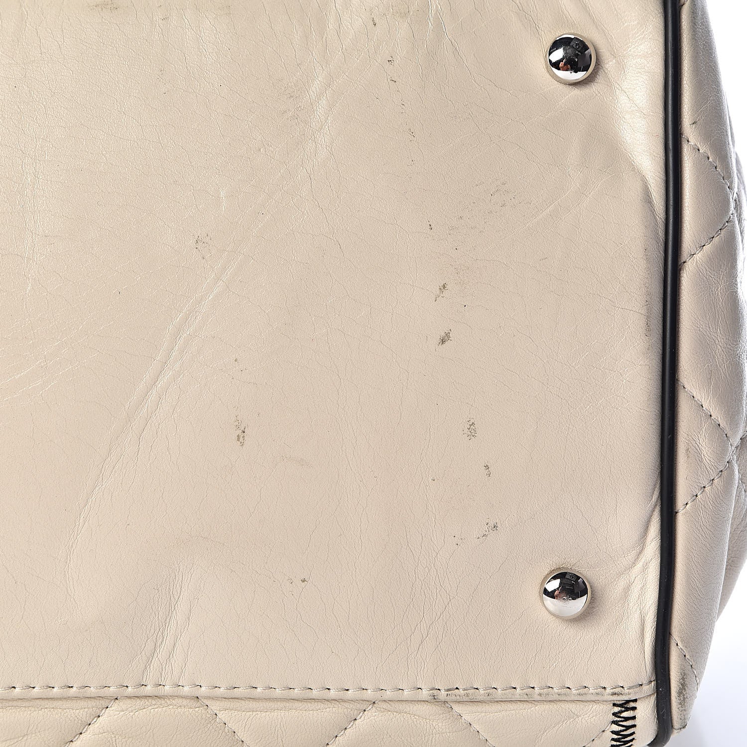 Chanel Lambskin Quilted East West Tote Ivory 17 of 18