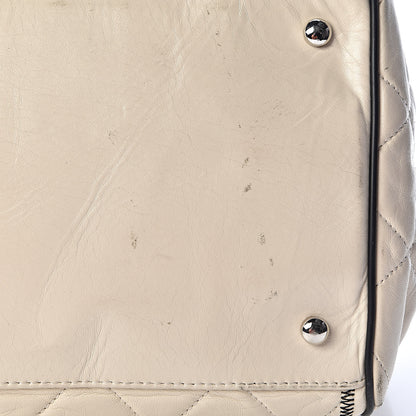 Chanel Lambskin Quilted East West Tote Ivory 17 of 18