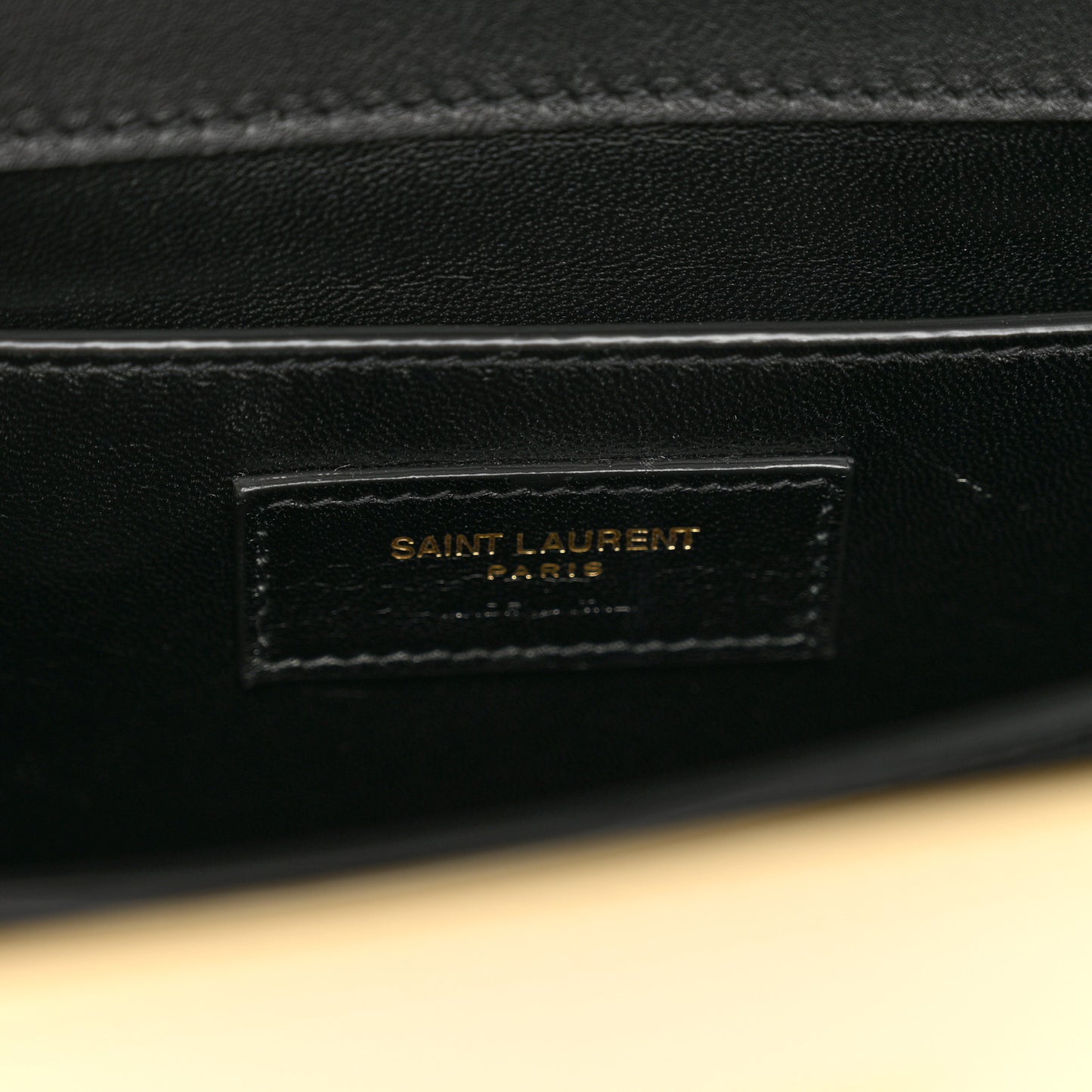 Smooth Shiny Calfskin Medium Classic Monogram Cassandra Top Handle Black Crema Soft
