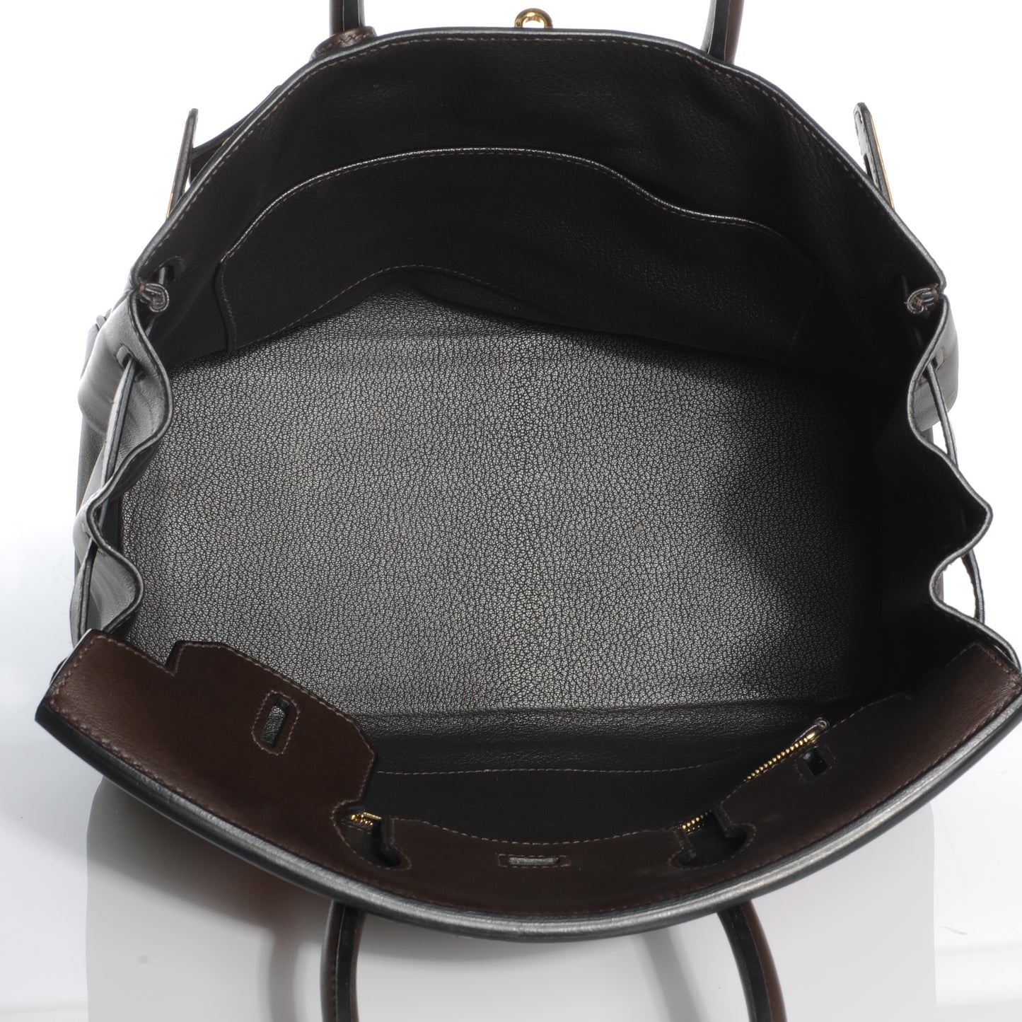 Toile Swift Striped Birkin 30 Chocolate
