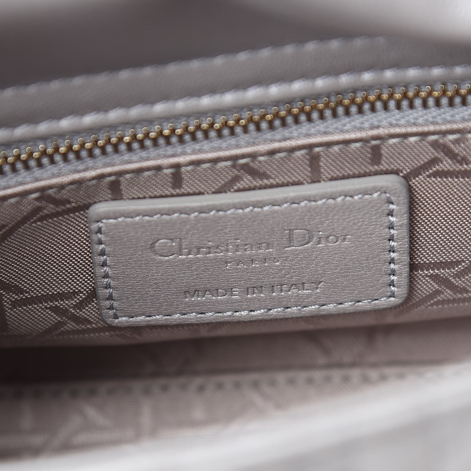 Christian Dior Metallic Lambskin Cannage Mini Lady Dior Grey 6 of 10