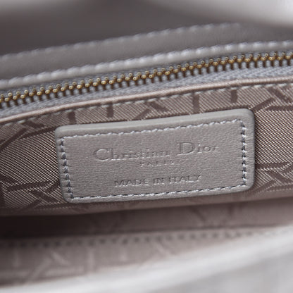 Christian Dior Metallic Lambskin Cannage Mini Lady Dior Grey 6 of 10