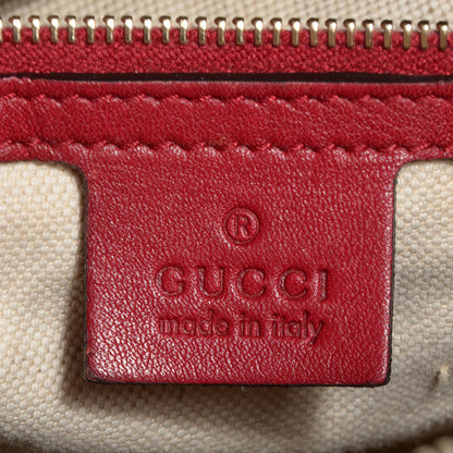 Gucci Calfskin Microguccissima Trim Medium Boston Raspberry Red 11 of 11