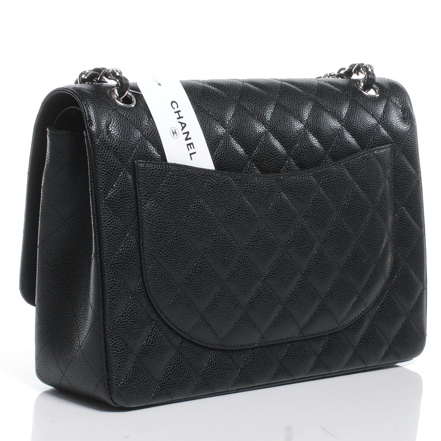 Caviar Quilted Maxi Double Flap Black