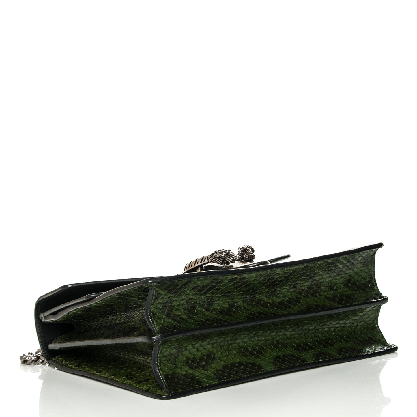 GG Supreme Monogram Python Medium Dionysus Shoulder Bag Green