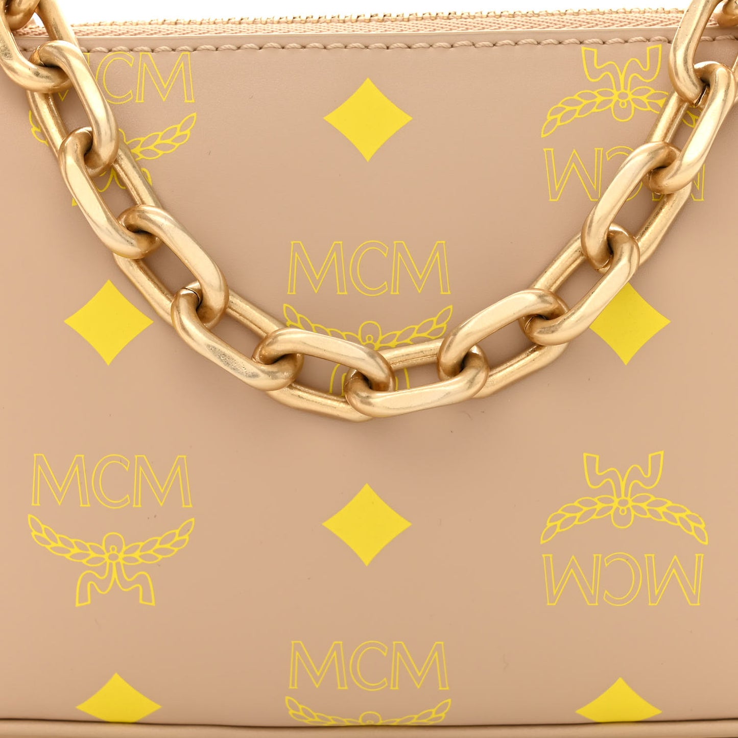 Calfskin Color Splash Mini Pouch on Chain Croissant