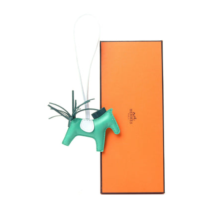 Hermes Milo Lambskin Grigri Rodeo Horse Bag Charm PM Menthe Malachite Brume 6 of 6