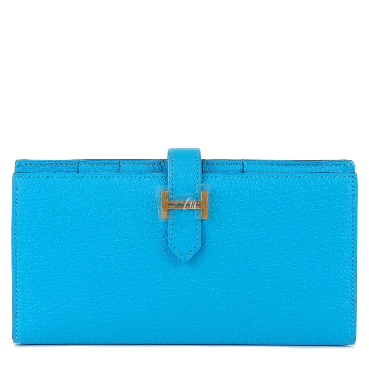 Hermes Chevre Mysore Bearn Wallet Bleu Azteque 1 of 14