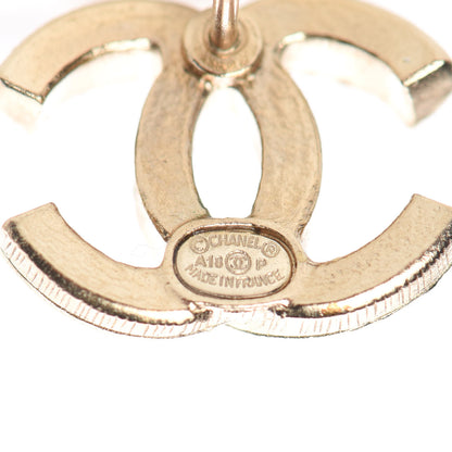Chanel Crystal CC Earrings Light Gold 5 of 6