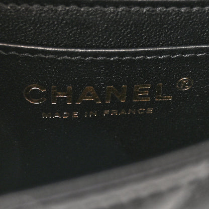 Chanel Lambskin Enamel Quilted Mini Coco Hearts Square Flap Black 6 of 11
