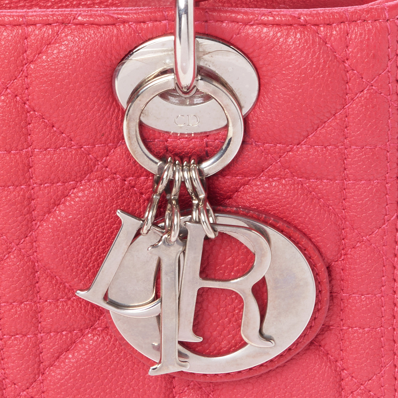 Grained Calfskin Cannage Medium Lady Dior Pink