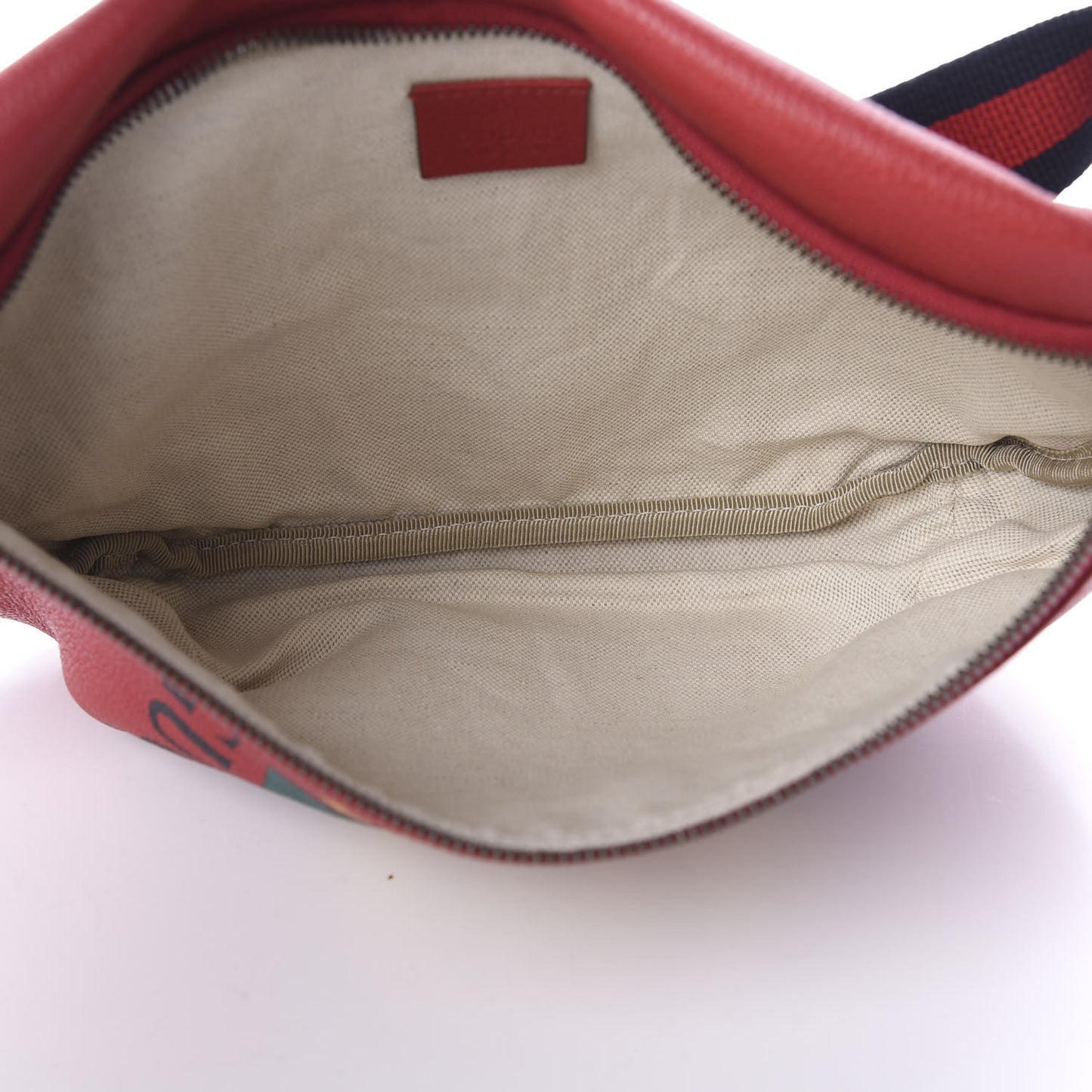 Grained Calfskin Logo Belt Bag Hibiscus Red