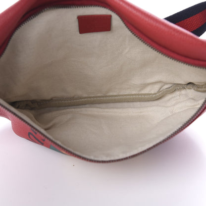 Gucci Grained Calfskin Logo Belt Bag Hibiscus Red 5 of 9