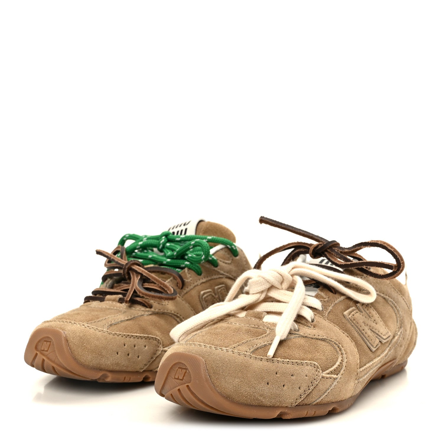 Miu Miu X NEW BALANCE Scamosciato 530 SL Sneakers 37 Ecru 4 of 10
