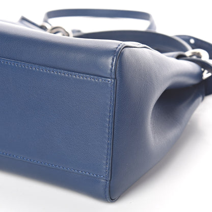 Fendi Nappa Mini Peekaboo Iconic Satchel True Blue 7 of 8
