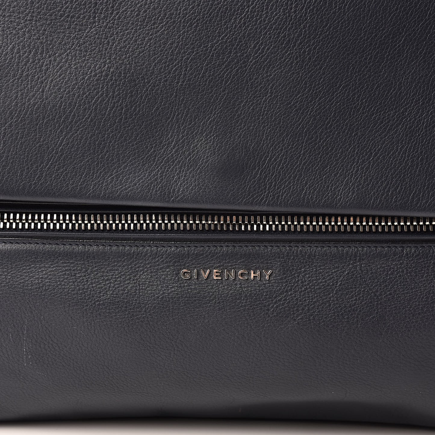 Waxy Grained Calfskin Medium Pandora Pure Flap Bag Night Blue