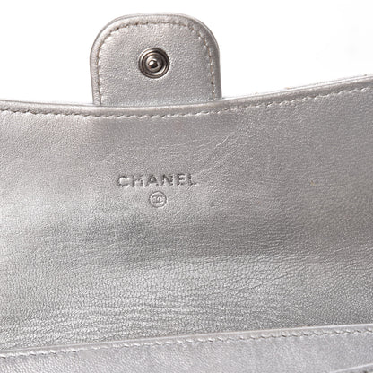 Chanel Metallic Lambskin Quilted Small Flap Wallet Silver 7 of 10