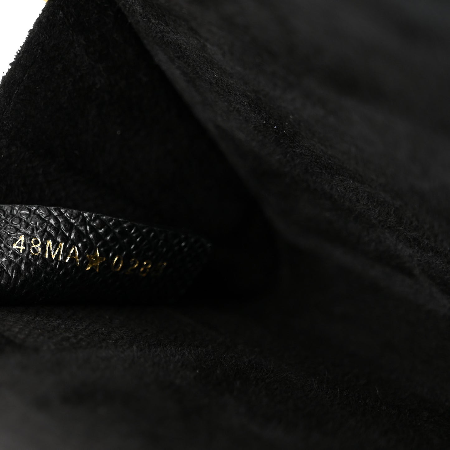 Grained Calfskin Caro Double Pouch Black