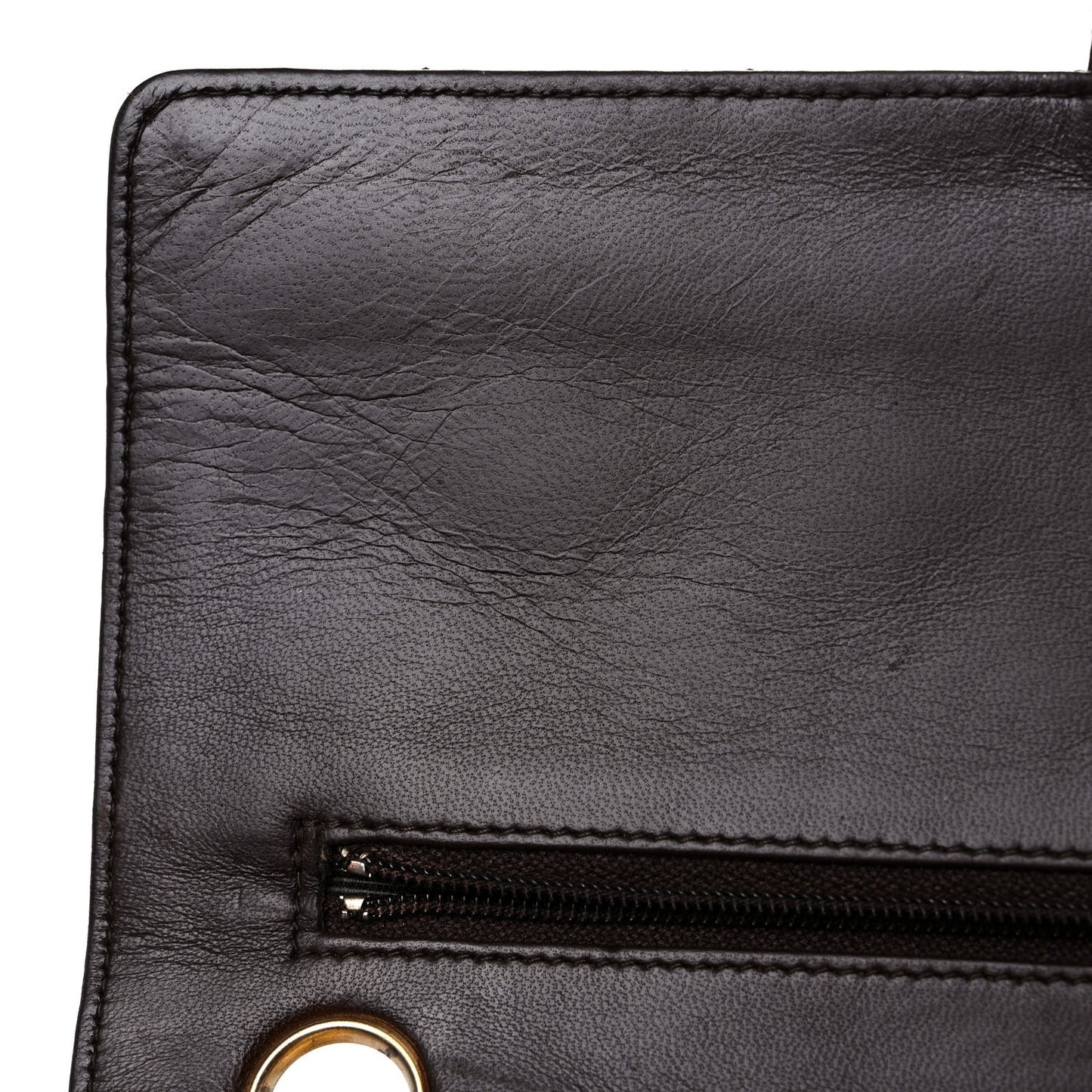 Lambskin Quilted Medium Bijoux Chain Double Flap Brown