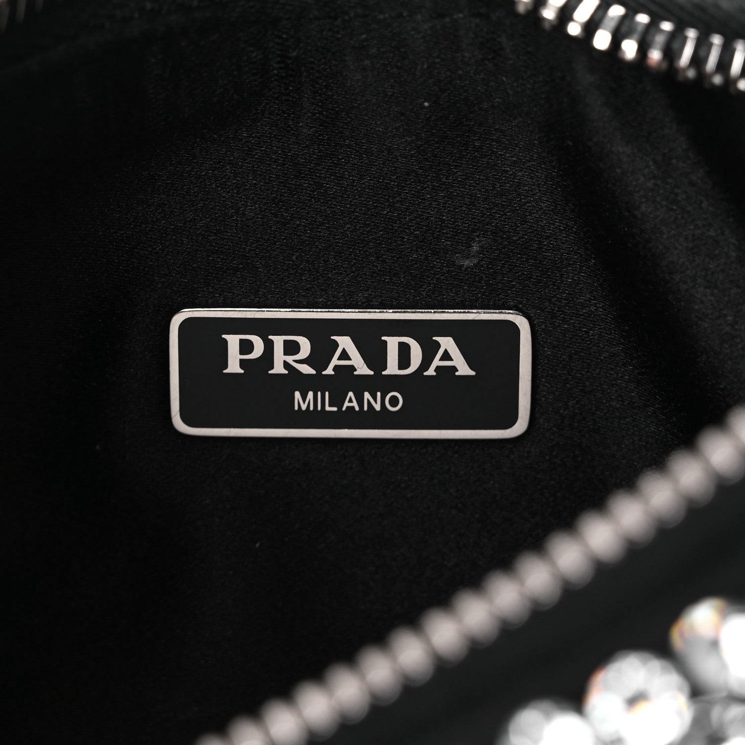 Prada Satin Crystal Re-Edition 2005 Shoulder Bag Cristal 6 of 9