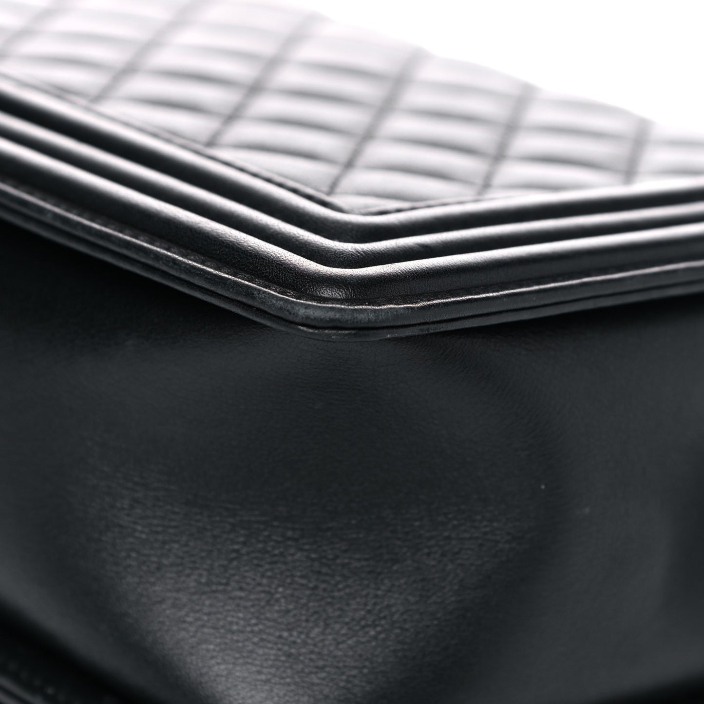 Calfskin Quilted New Medium Boy Flap Black