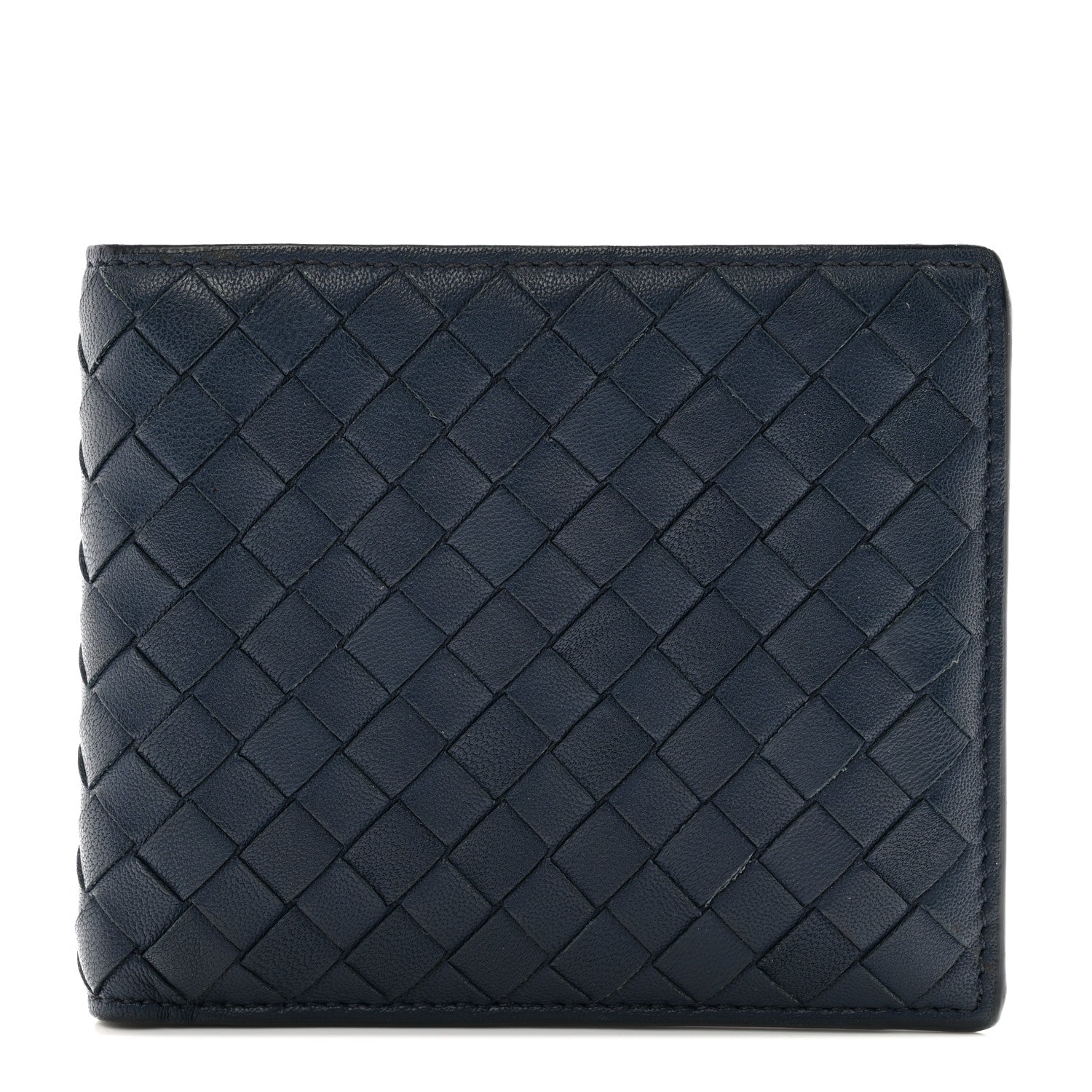 Bottega Veneta Nappa Intrecciato Bi-Fold Wallet Denim 1 of 7