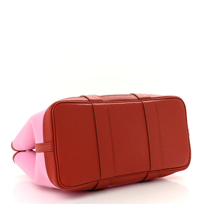 Hermes Toile Militaire Vache Country Garden Party Tote 30 Bubblegum Rouge Duchesse 4 of 10