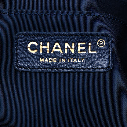 Chanel Washed Denim Quilted Small Urban Spirit Drawstring Bag Dark Blue 6 of 12
