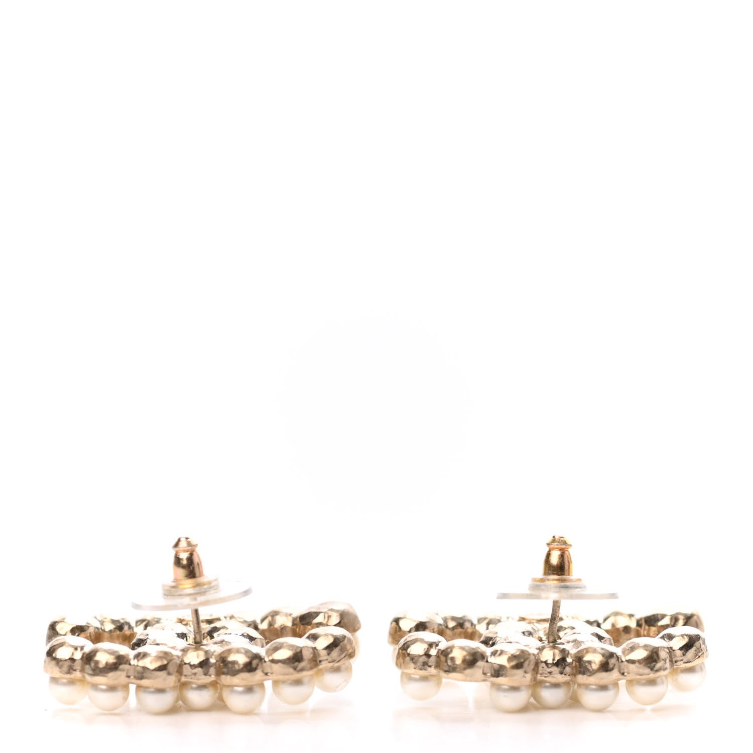 Chanel Pearl CC Earrings Gold 3 of 4