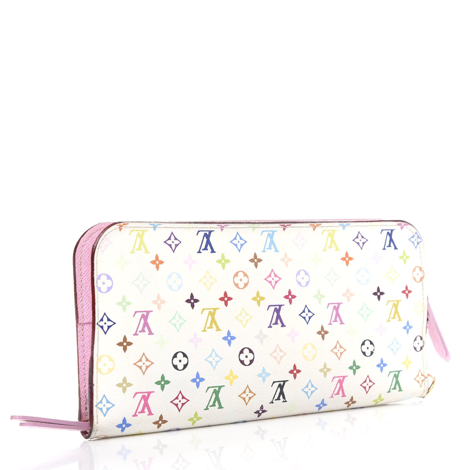 Louis Vuitton Monogram Multicolor Insolite Wallet White Litchi 3 of 10
