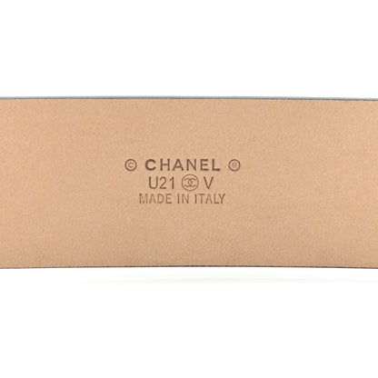 Chanel Calfskin Belt 95 38 Black 3 of 7