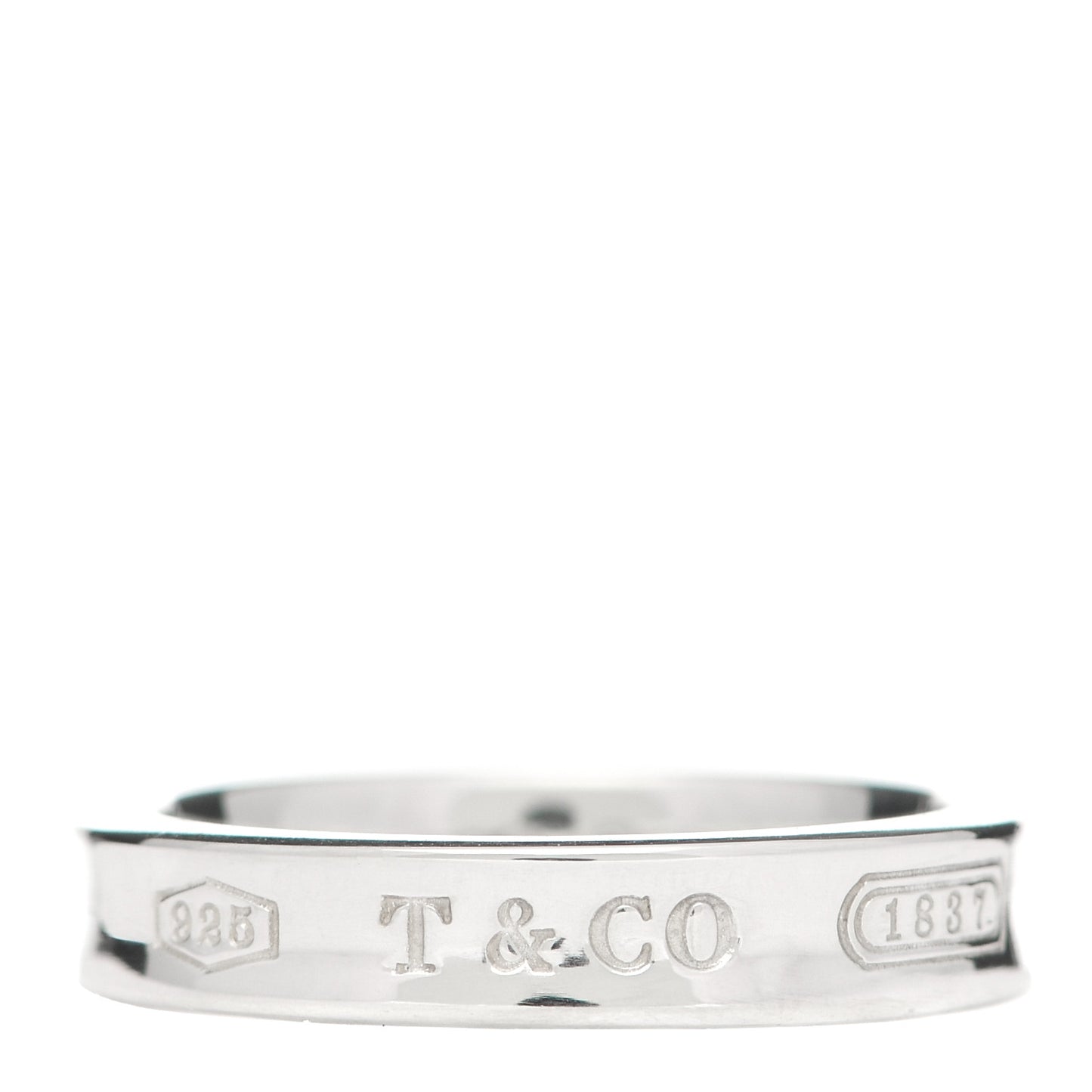 Sterling Silver Narrow 1837 Band Ring 49 5
