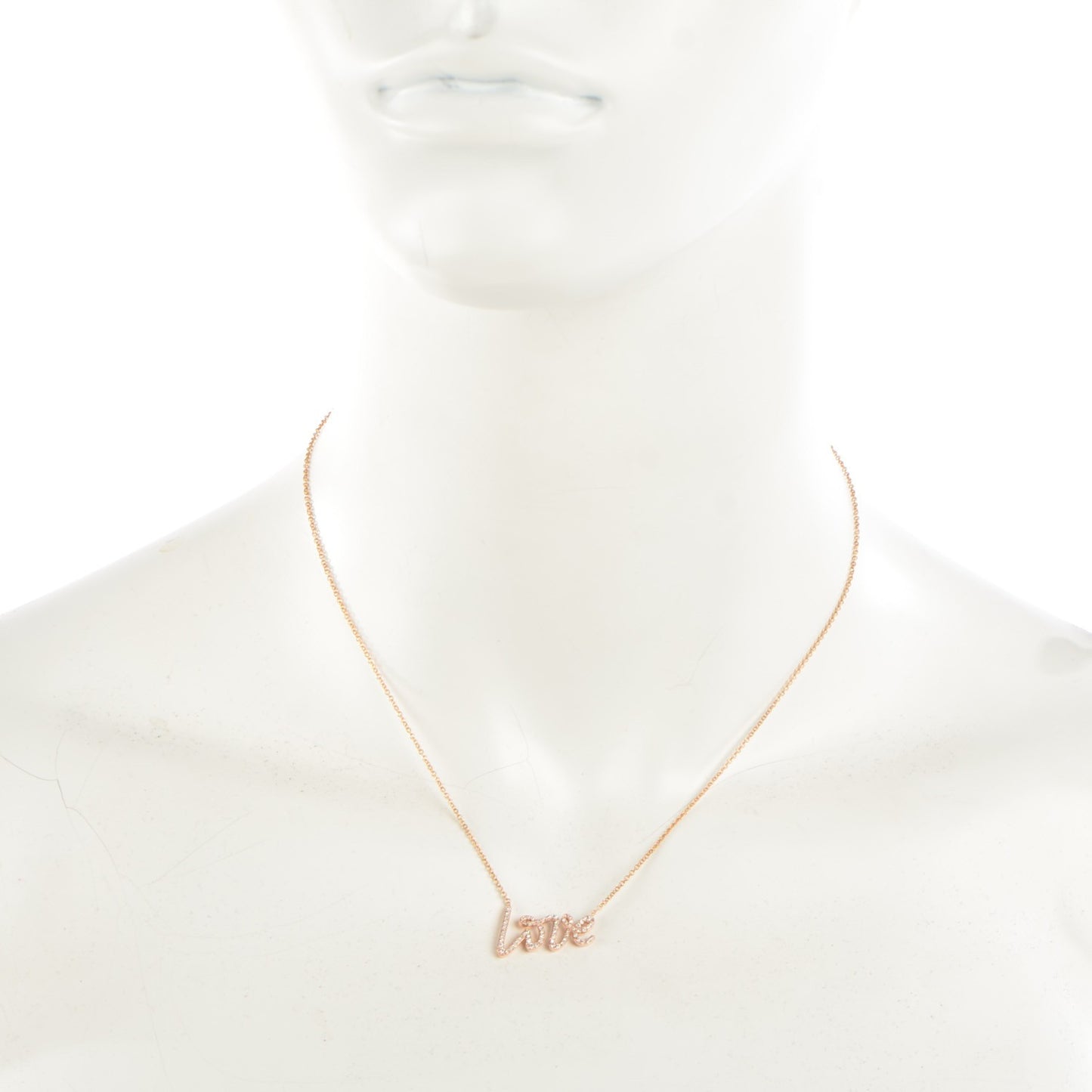 18K Rose Gold Diamond Paloma Picasso Love Pendant Necklace