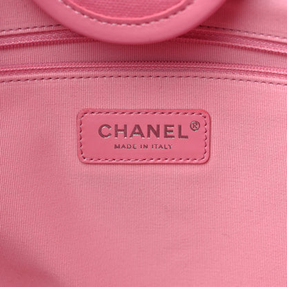 Chanel Canvas Calfskin Striped Large Deauville Tote Pink Blue 7 of 10